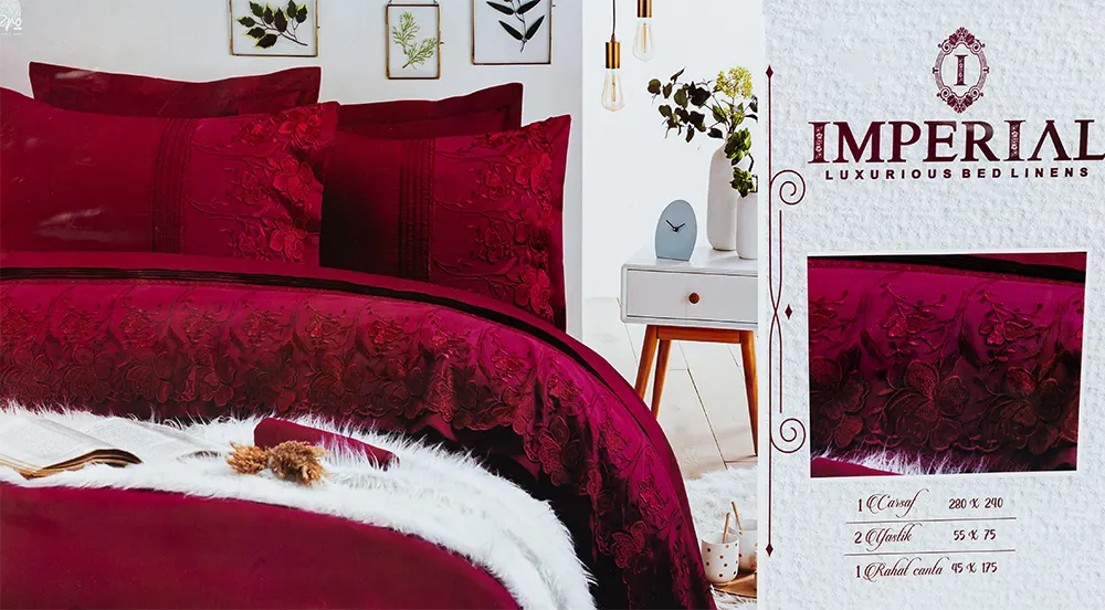 طقم ملاية سرير امباريل فيلف ، مقاس 240×280 سم، 4 قطع، متعدد الألوان ، M025