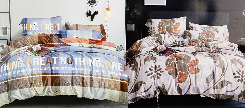 كوفرته سرير وايت جولد ، مقاس 240*240 سم ، 6 قطع ، كبير، متعدد الرسومات