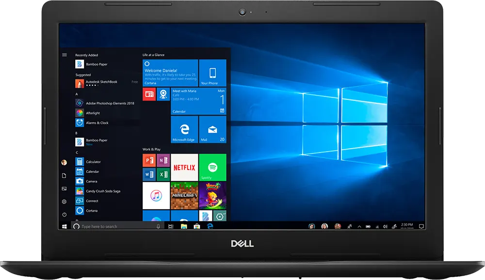لابتوب ديل انسبيرون 3593، انتل كور i5 1035G1 ،  رامات 8 جيجابايت، هارد ديسك 1 تيرا بايت HDD ، كارت شاشة NVIDIA GeForce MX230 سعة 2 جيجابايت، شاشة مقاس 15.6 بوصة FHD ، اسود