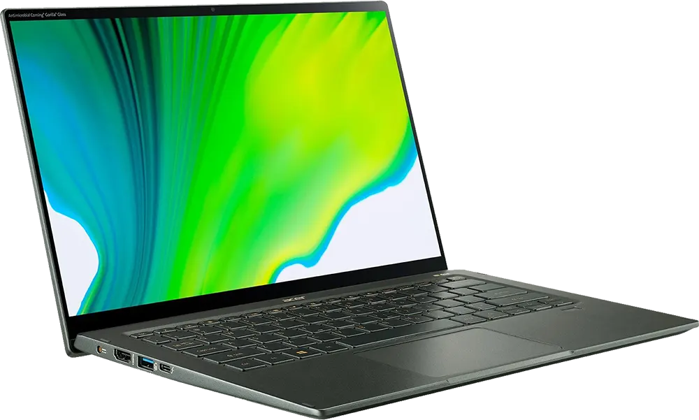 لابتوب ايسر سويفت 5 SF514-55GT-76D6، معالج انتل كور I7-1165G7، رامات 8 جيجابايت، هارد ديسك سعة 512 جيجابايت SSD ، كارت شاشة NVIDIA® GeForce® MX350 سعة 2 جيجابايت، شاشة FHD مقاس 14 بوصة تعمل باللمس ، نظام التشغيل ويندوز 10 هوم، أخضر ضبابي