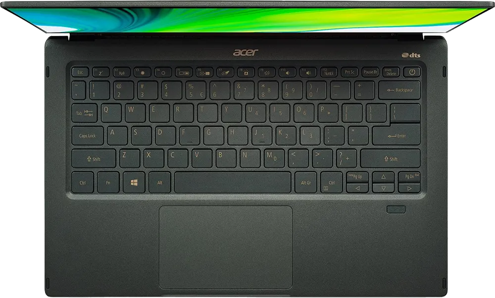 لابتوب ايسر سويفت 5 SF514-55GT-76D6، معالج انتل كور I7-1165G7، رامات 8 جيجابايت، هارد ديسك سعة 512 جيجابايت SSD ، كارت شاشة NVIDIA® GeForce® MX350 سعة 2 جيجابايت، شاشة FHD مقاس 14 بوصة تعمل باللمس ، نظام التشغيل ويندوز 10 هوم، أخضر ضبابي