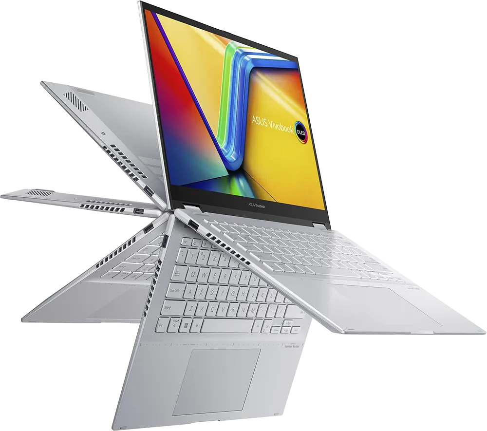 لاب توب اسوس فيفوبوك S 14 فليب TN3402YA-LZ007W ايه ام دي رايزن 7-7730U، رامات 8 جيجابايت، هارد ديسك  512 جيجابايت اس اس دي، كارت شاشة ايه ام دي راديون مدمج، شاشة 14.0 بوصة بدقة WUXGA تعمل باللمس، ويندوز 11 هوم، فضي شفاف