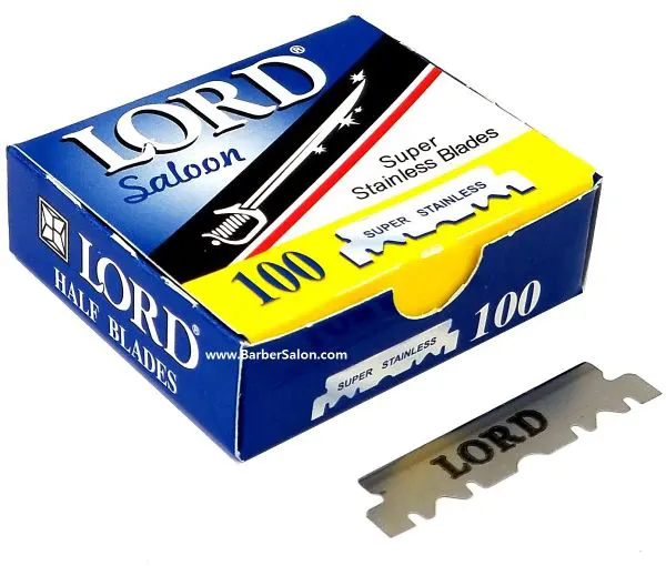 شفرات حلاقه صالون سوبر ستانلس ذات حافة واحدة من لورد , 100 موس