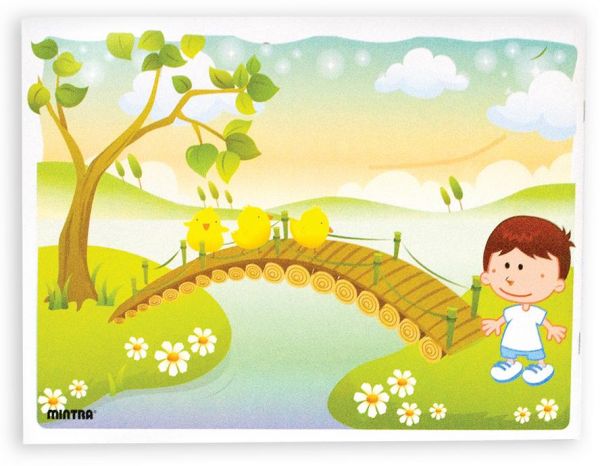 اسكتش رسم منترا دبوس، مقاس 24.5*17  سم ، 16 ورقة، ورق أبيض، ألوان متداخلة