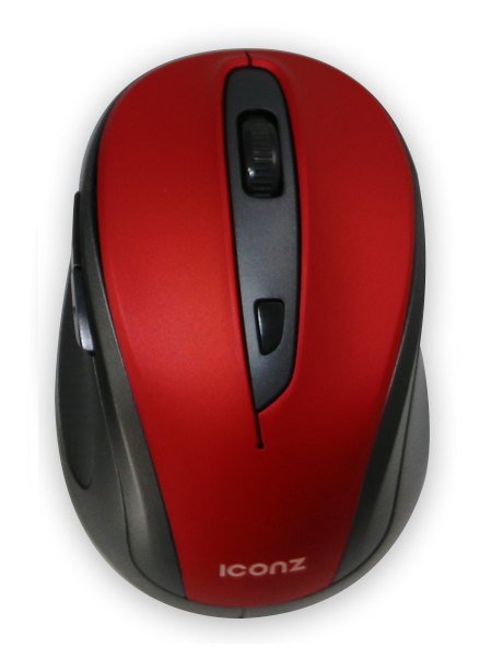 ماوس لاسلكي من ايكونز، 1600 دي بي اي ، أحمر ، WM03R