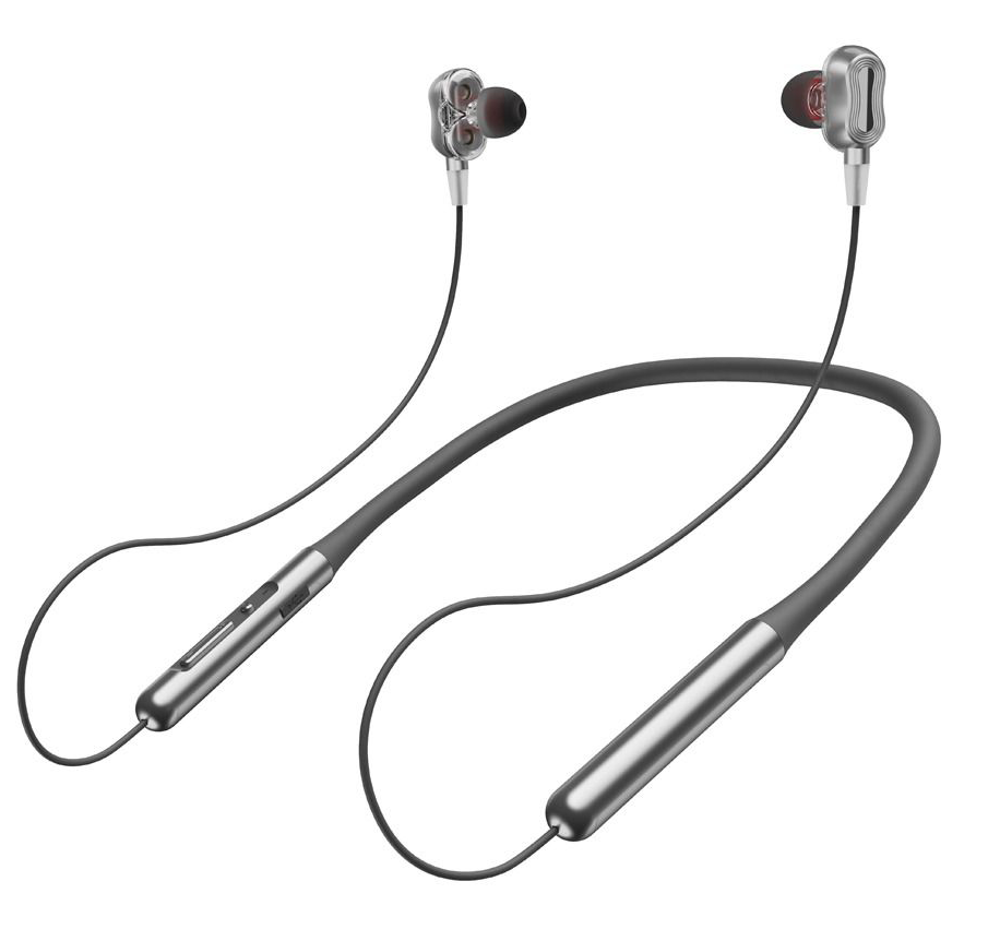 سماعة أذن لافينتو اللاسلكية ، بسوار حول الرقبة ، مقاومة للمياة ، بلوتوث ، سيلفر ، HP65S