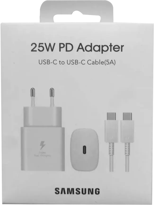 شاحن سامسونج سريع 25 وات، من تايب سي، 3 امبير، أبيض، EP-T2510NWEGEU