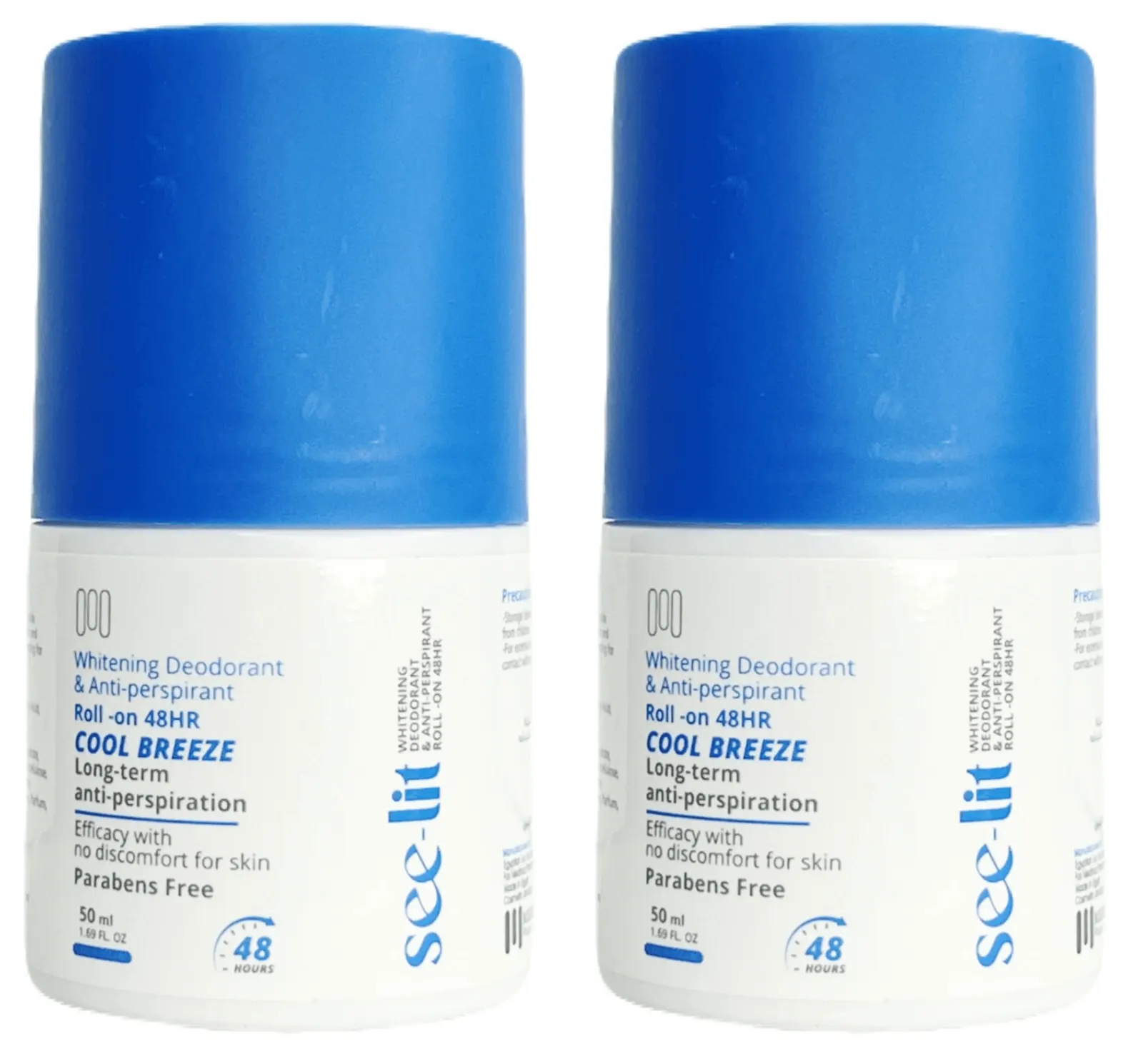 مزيل عرق للتفتيح من سي لايت رول اون للنساء ,كول بريز, 50 مل , 2 قطعه