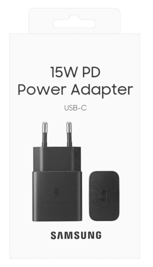 شاحن سريع من سامسونج، 15 وات PD، USB Type-C، أسود ، EP-T1510NBEGEU