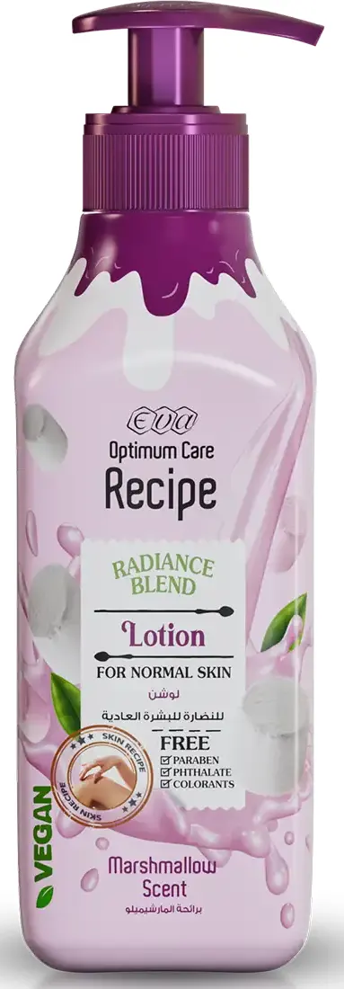 لوشن ايفا ريسبي بالمارشميلو، لوشن مرطب للجسم للنضارة للبشرة العادية، 370 مل .