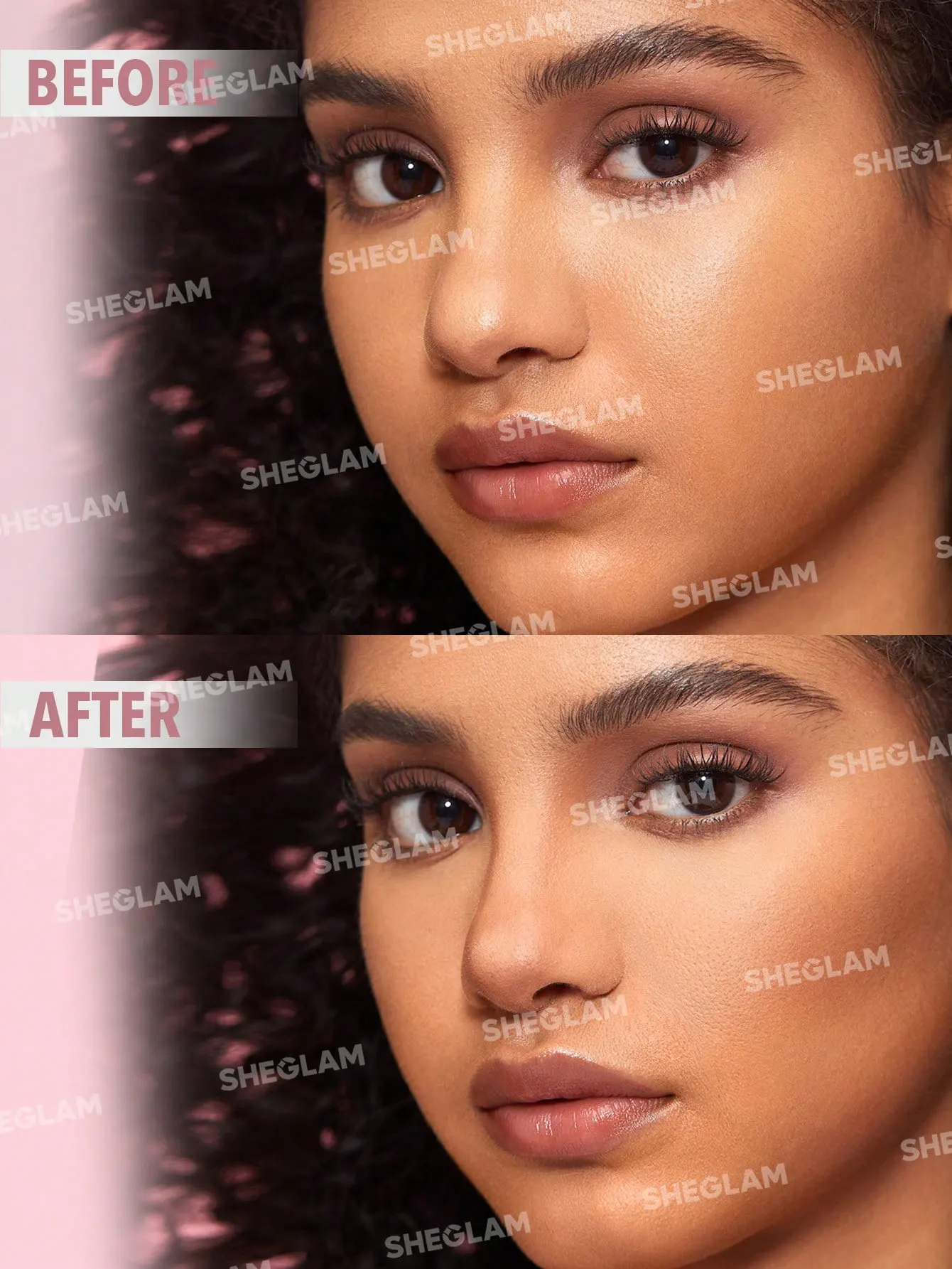 قلم 2 في 1 هايلايتر وكونتور شيجلام، كستنائي