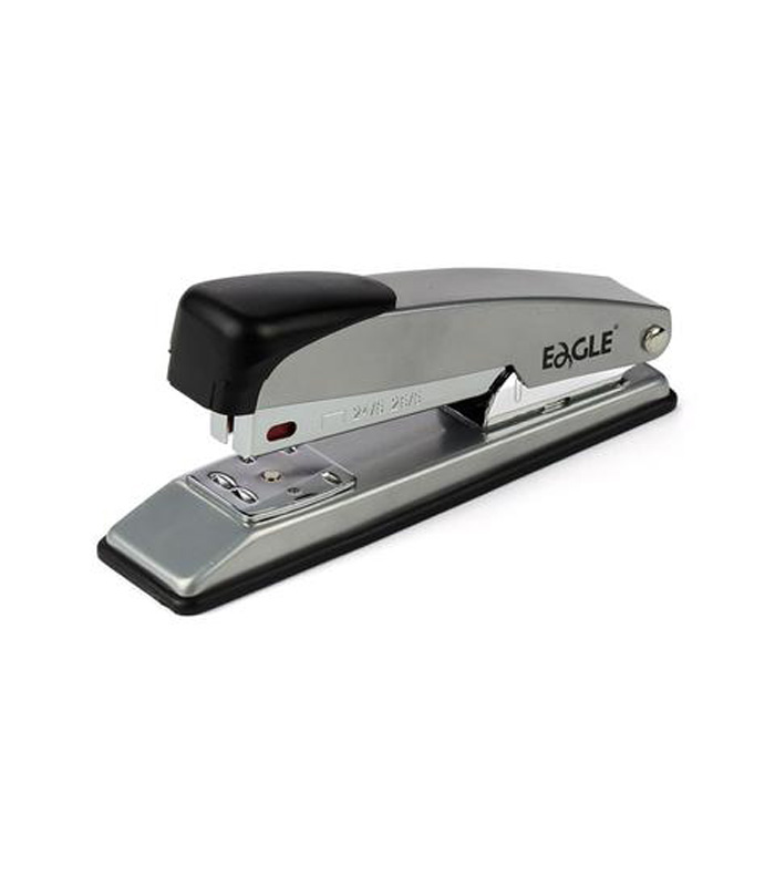 دباسة مكتبية معدن إيجل، سعة 12 ورقة،  سريعة الاستخدام ، فضي* أسود 203