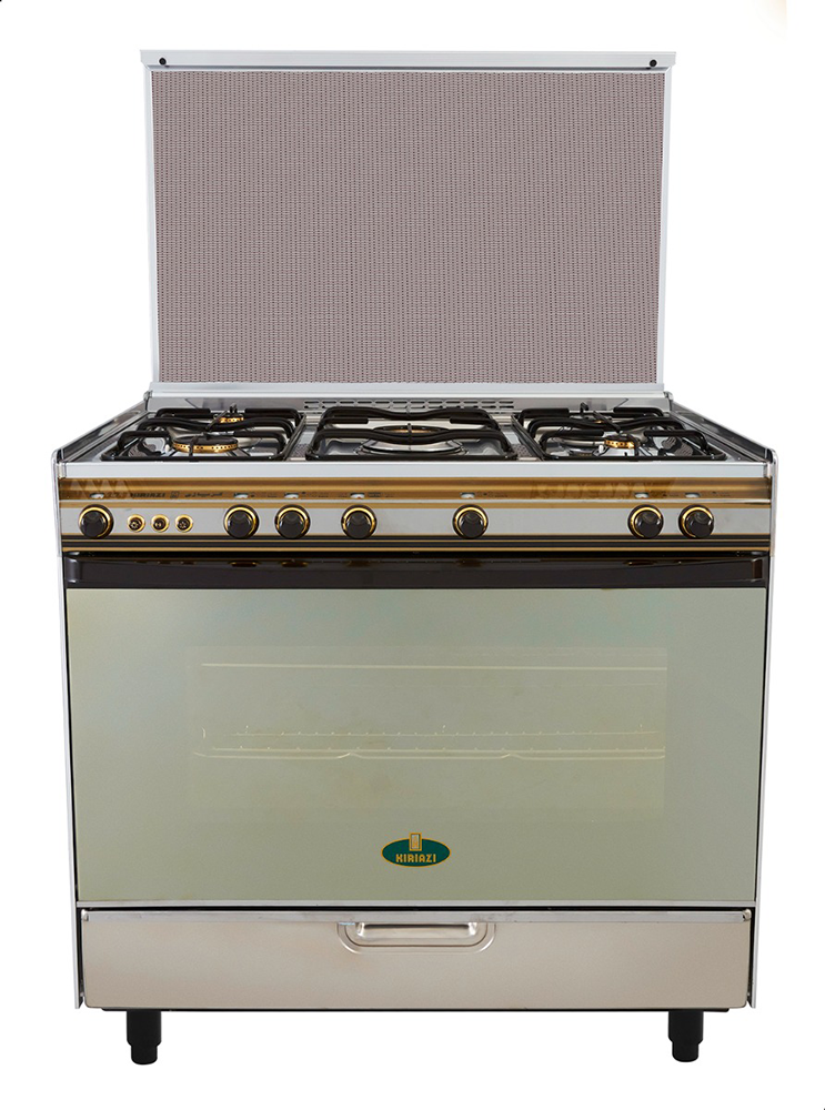 بوتاجاز كريازي ، 90 × 60 سم، 5 شعلة غاز، فضي، 8900S (ستيل القديم)