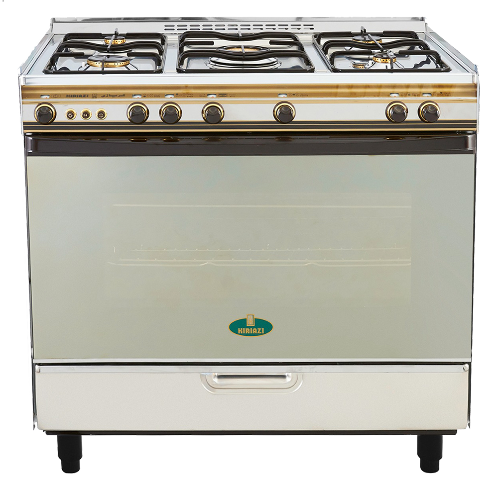 بوتاجاز كريازي ، 90 × 60 سم، 5 شعلة غاز، فضي، 8900S (ستيل القديم)