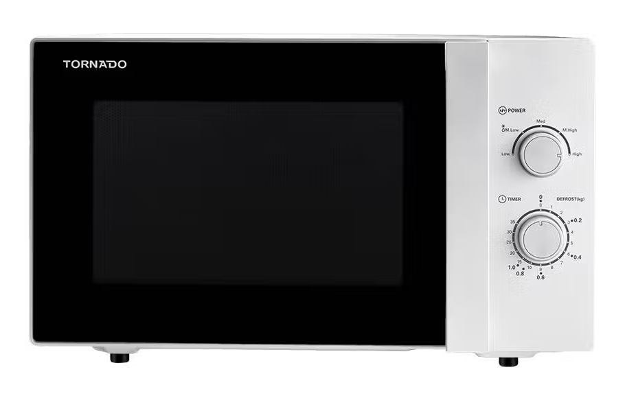 ميكروويف تورنيدو 25 لتر، 900 وات، فضي، TM.25MS