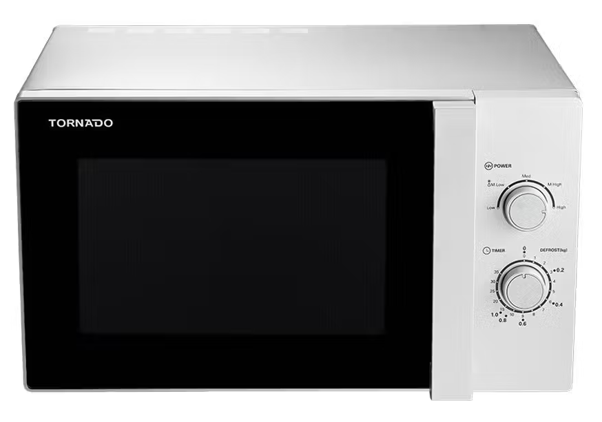 ميكروويف تورنيدو 25 لتر، 900 وات، فضي، TM.25MS