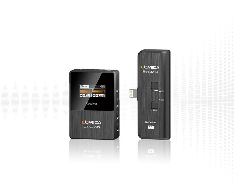 ميكروفون Comica BoomX-D UC1 ، لاسلكي  ، مع جهاز إرسال واحد + جهاز استقبال USB-C ، أسود ، UC1