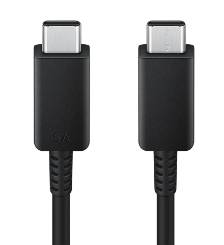 كابل شحن سريع من سامسونج ، من تايب C إلى تايب C ، قدرة 5 أمبير ، 1.8 متر ،  أسود ، EP-DX510JBEGWW