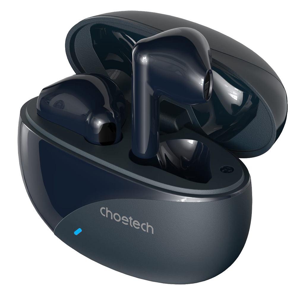 سماعة Choetech TWS لاسلكية ، بلوتوث 5.3 ، بطارية 300 مللي أمبير ، شحن سريع ، أسود ، BH-T24-DBE