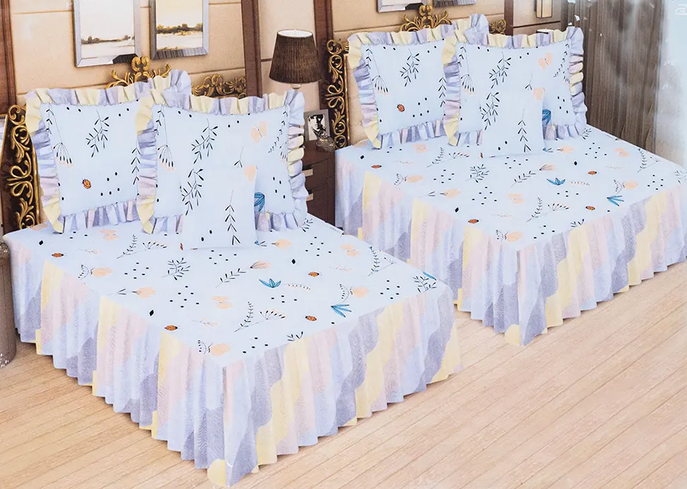 طقم ملاية سرير كرانيش استك ، 6  قطع ، مقاس 200 *240 سم ، متعدد الأشكال والألوان