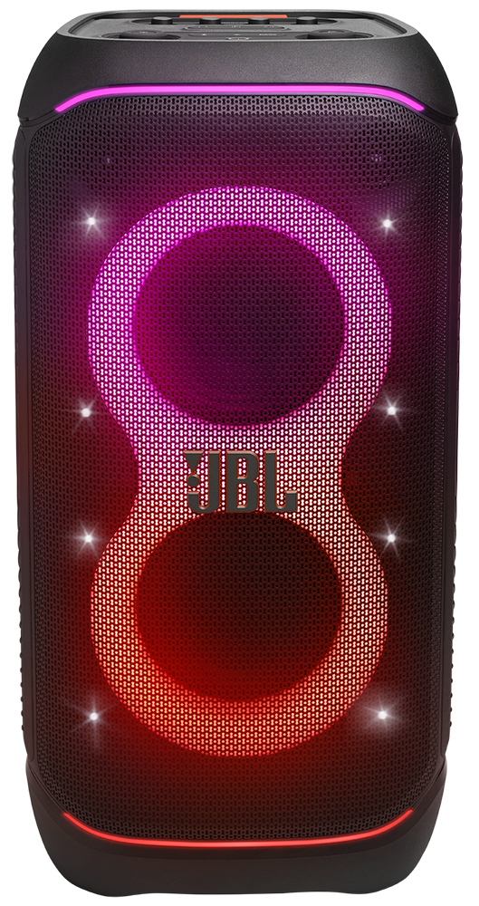 سماعة JBL Party Box Stage 320 لاسلكية محمولة ، بلوتوث ، أضائة RGB ، أسود ، JBLPBSTAGE320UK