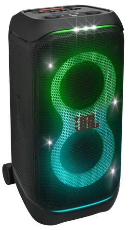 سماعة JBL Party Box Stage 320 لاسلكية محمولة ، بلوتوث ، أضائة RGB ، أسود ، JBLPBSTAGE320UK