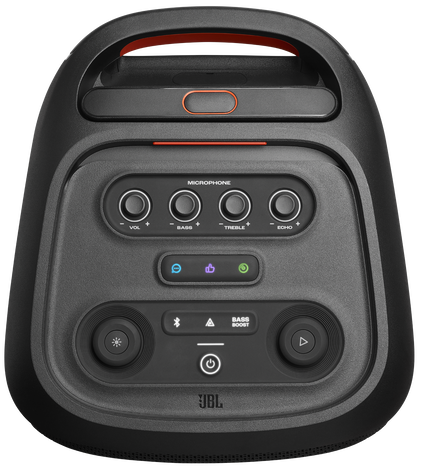 سماعة JBL Party Box Stage 320 لاسلكية محمولة ، بلوتوث ، أضائة RGB ، أسود ، JBLPBSTAGE320UK