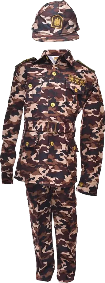 ملابس تنكرية لشخصية ظابط صاعقة من الملكة والامير، مقاس M، لون بني