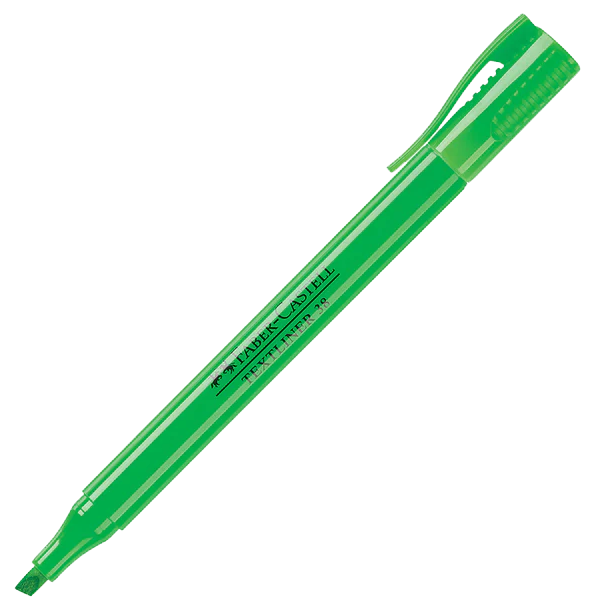 قلم ماركر فسفورى فابر كاسيل ، مشطوف ، اخضر ، 157763