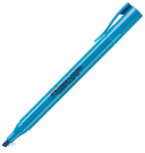 قلم ماركر فسفورى فابر كاسيل ، مشطوف ، ازرق ، 157751