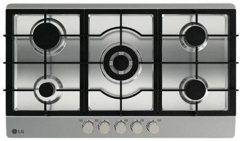 بوتاجاز مسطح بلت ان ال جي ، مقاس 90 سم ، 5 شعلة ، أمان تام ، حوامل زهر، ستانلس ستيل ، CG5Z3626S