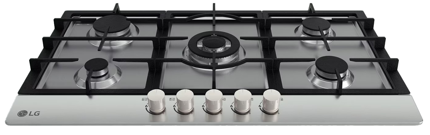بوتاجاز مسطح بلت ان ال جي ، مقاس 90 سم ، 5 شعلة ، أمان تام ، حوامل زهر، ستانلس ستيل ، CG5Z3626S