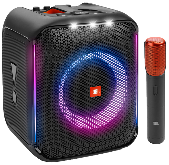 سماعة JBL Party Box Encore لاسلكية محمولة ، بلوتوث ، أضائة RGB، أسود ، JBLPBENCORE1MICUK
