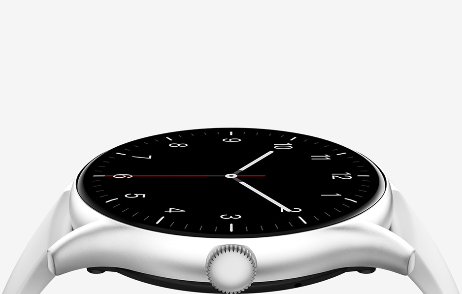 ساعة QCY - GT الذكية ، شاشة تاتش AMOLED ،  مقاس 1.43 بوصة ، بلوتوث ، مقاومة للماء ، رمادي فاتح