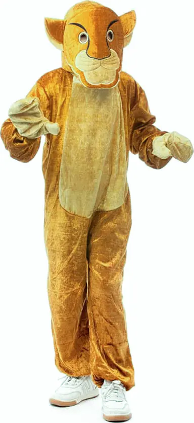 ملابس تنكرية الاسد سيمبا من الملكة والامير، مقاس L، لون بني
