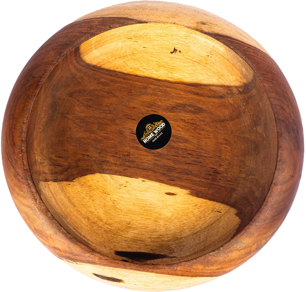 بولة خشب من هووم وود مدورة، مقاس 30، بني