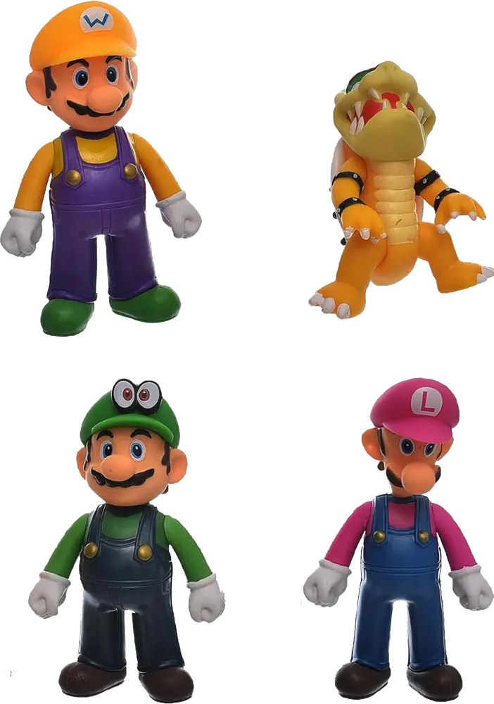 مجسمات شخصيات سوبر ماريو 4  قطع، متعددة الألوان، موديل 23081