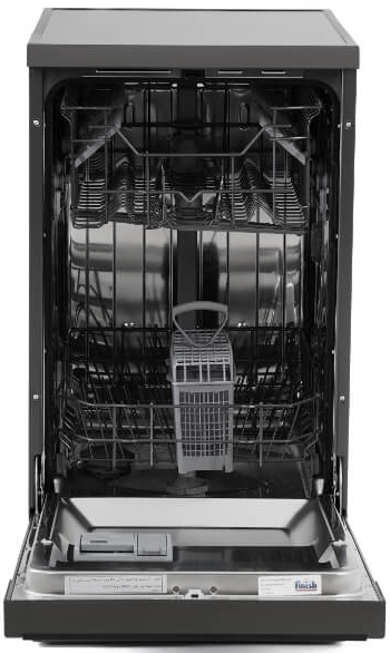 غسالة أطباق وايت بوينت ، 10 فرد ، 45 سم ، 5 برامج ، شاشة ديجيتال ، نصف حمولة ، رمادي ، WPD105DB