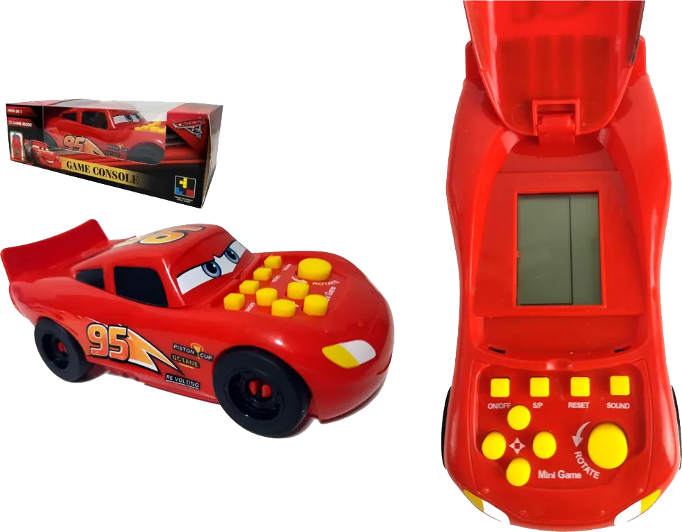 اتاري على شكل سيارة كارز، 23 لعبة ، لون أحمر ، موديل 323-3C