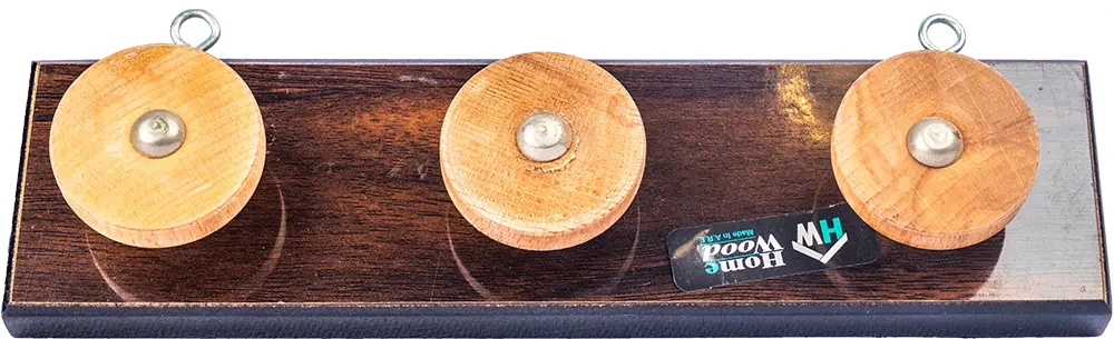 شماعة باب خشب من هوم وود ، 3 هوك ، بني