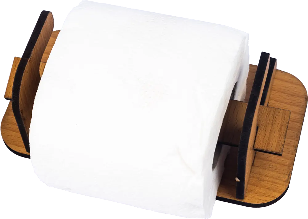 حامل مناديل تواليت خشب