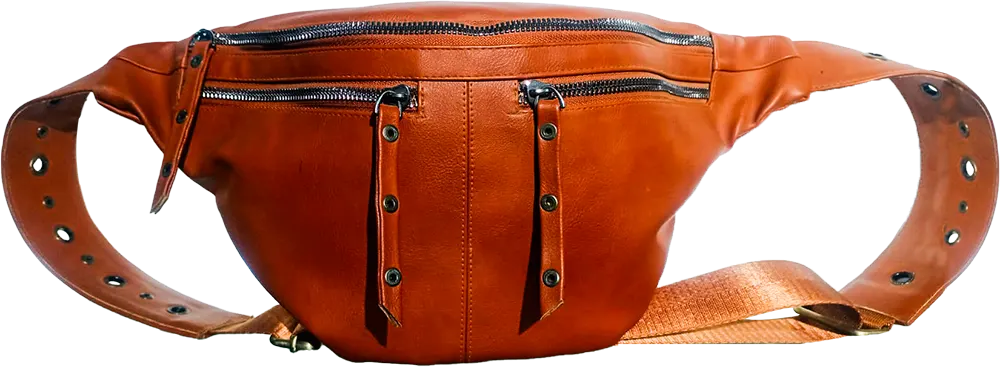 شنطة صدر جلد طبيعي، متعدد الالوان