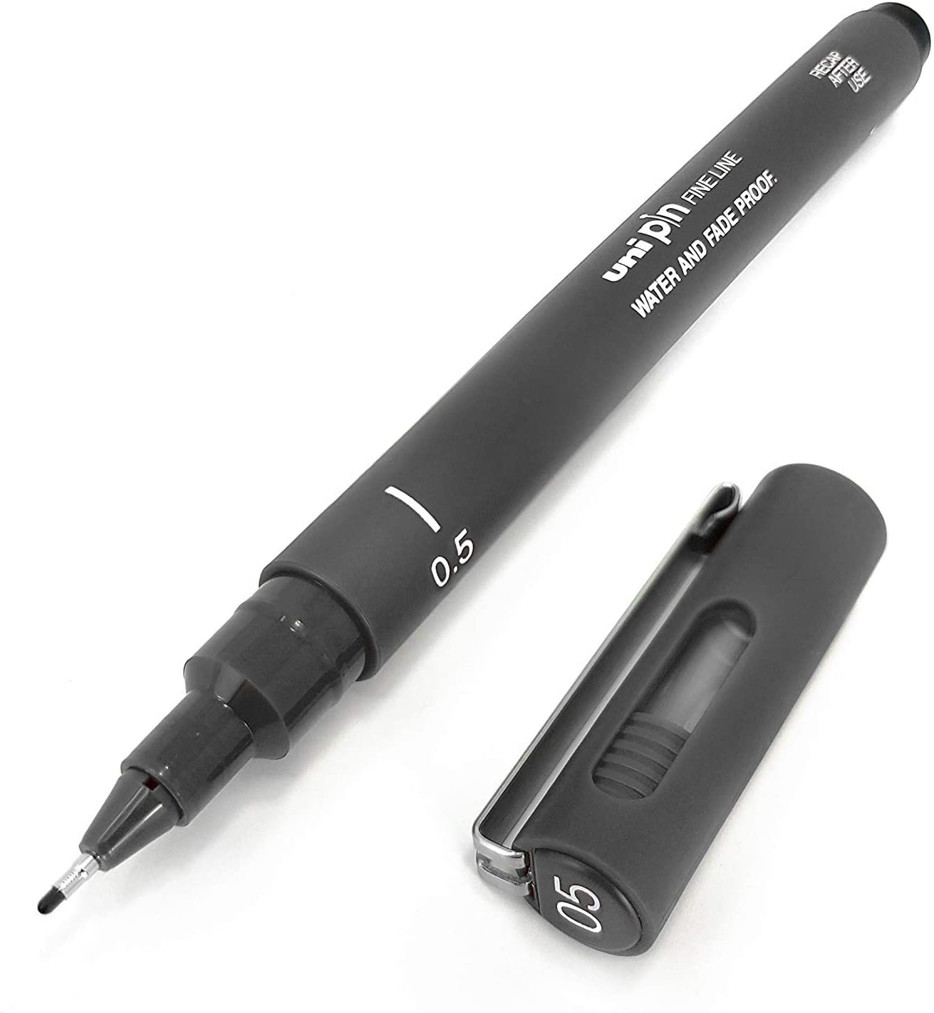 قلم سن ريشه من يوني،  رمادى غامق، سن 0.5، 200