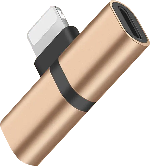 محول شحن وصوت لايتنينج للأيفون، 2 منفذ، أبيض