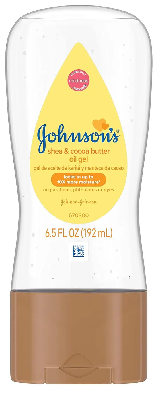 جل زيت مرطب للبشرة بزبدة الشيا والكاكاو من جونسون، 192 مل