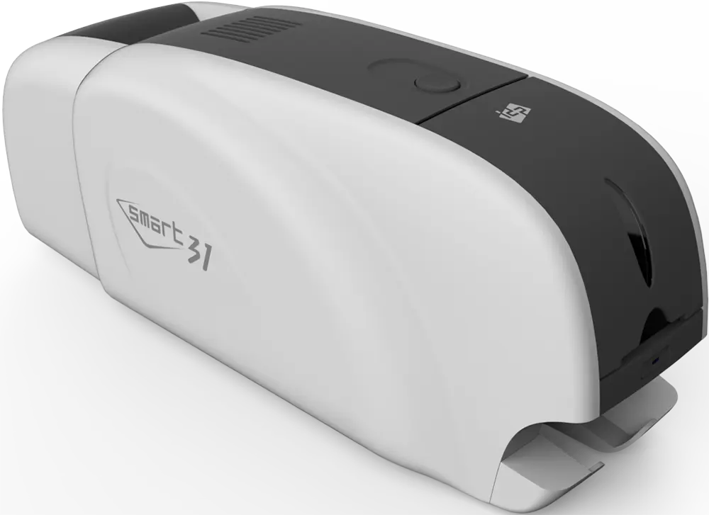 طابعة بطاقات الهوية IDP، طباعة ملونة وأحادية اللون، USB، بيضاء، SMART-31D