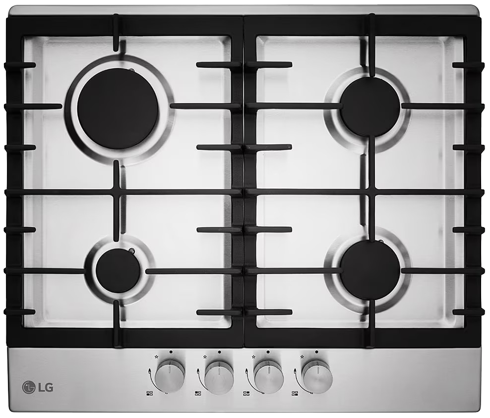 بوتاجاز مسطح بلت ان ال جي ، 60 سم ، 4 شعلات ، غاز ، أمان كامل ، حوامل من الحديد الزهر ، ستانلس ستيل ، china HU641BBG