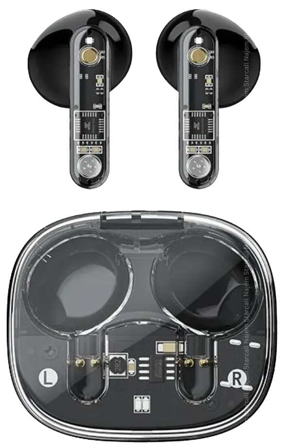 سماعات أذن ريتشي مارس لاسلكية ، بلوتوث 5.3 ، بطارية 180 مللي أمبير ، ميكروفون ، أسود ، REP-W58