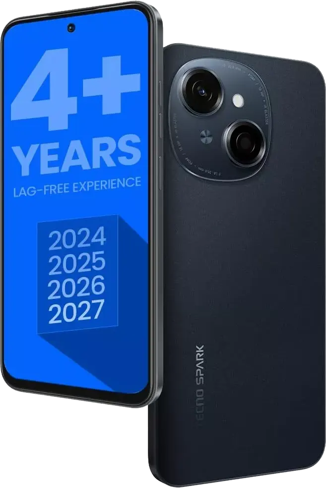 Tecno Spark Go 1 Mobile, 128GB Memory, 4GB RAM, 4G LTE Network, Black