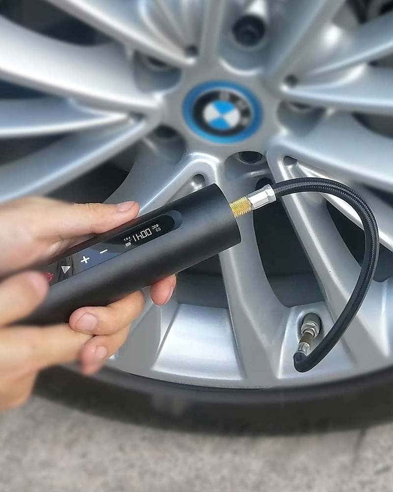 Norshire Mini Tire Inflator, Digital Touchscreen Air Pump , Portable , 175 PSI, 12 Bar , Silver